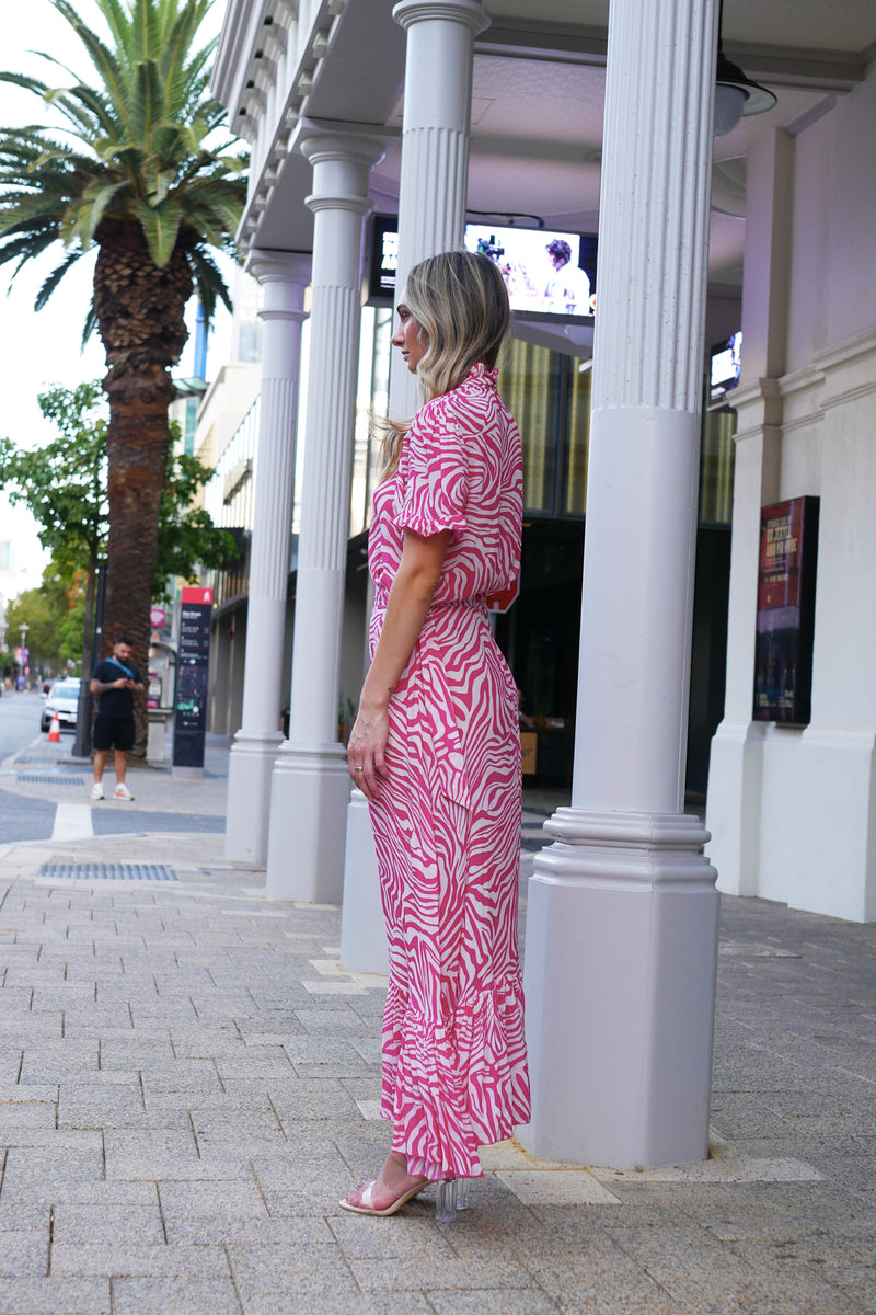 Chantelle Skirt - Pink Zebra