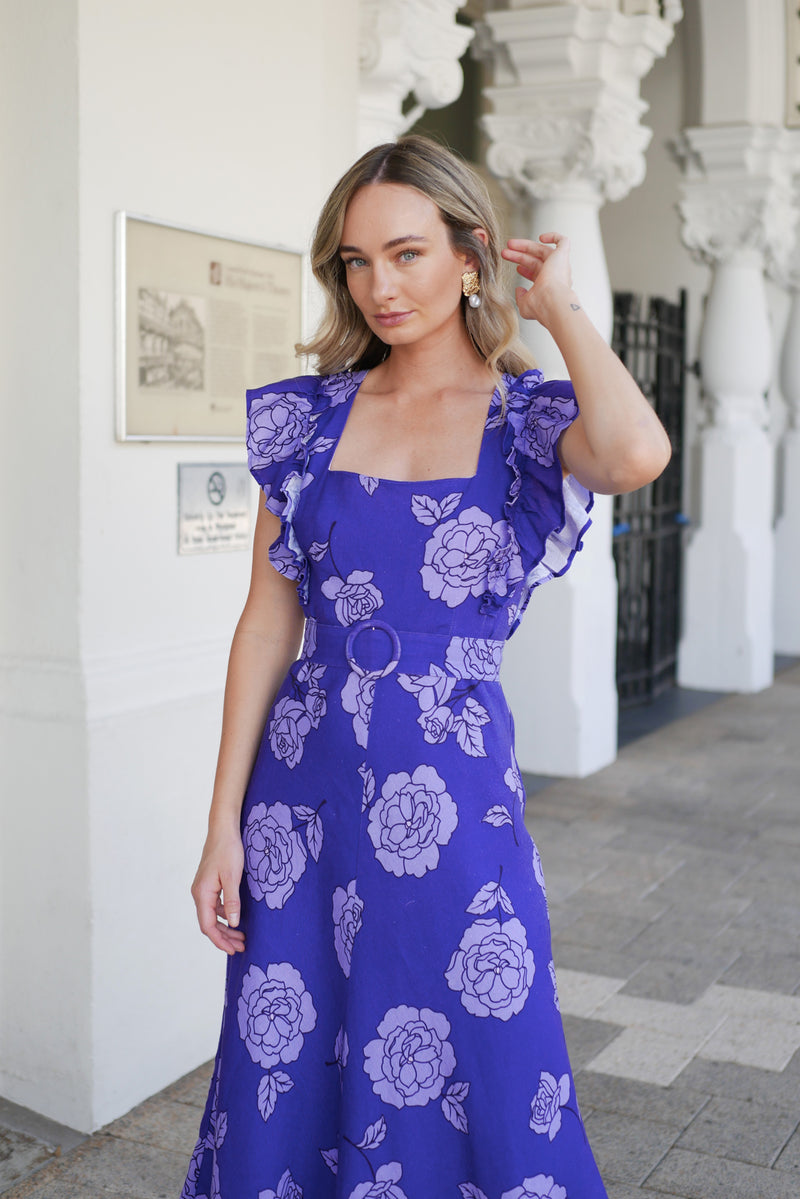 Brittany Dress - Purple Floral